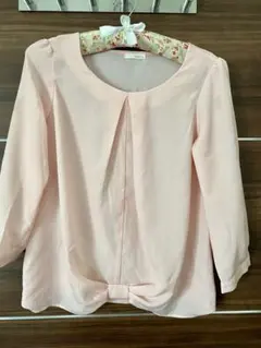 オペークドットクリップ　シフォンブラウス