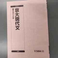 京大 現代文 駿台 解答解説（松本孝子先生）のプリント1年分つき