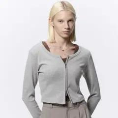 ❤︎GU＊リブダブルジップカーディガンQ❤︎