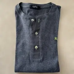 BURBERRY BLACK LABEL ヘンリーネックTシャツ グレーのサムネイル