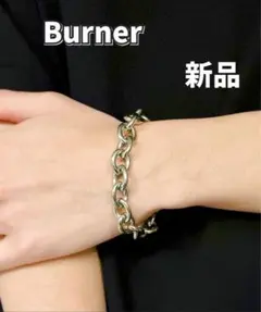 本*済様 新品　Burner アンカーチェーン　ブレスレット　シルバー　腕周り1のサムネイル