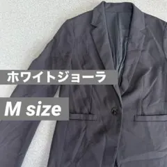 S302 ホワイトジョーラ　グレー系　テーラードジャケット　レディースのサムネイル