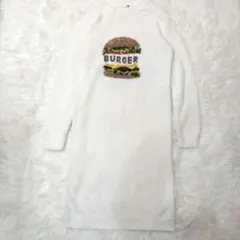 美品✨ジェラートピケ ジャガードワンピース　ハンバーガー ルームウェア ふわふわ