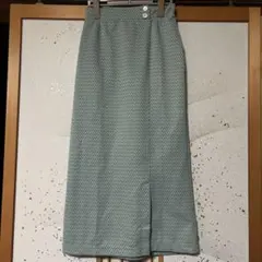 earth music＆ecology水色 ジグザグパターン タイトスカート