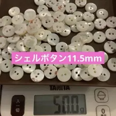 白 貝ボタン 11.5mm