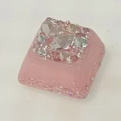 デコ キーキャップ ピンク ハンドメイド 埋め尽くし キラキラのサムネイル