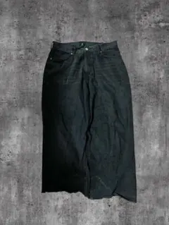 H&M スーパーバギー ブラックデニムパンツ