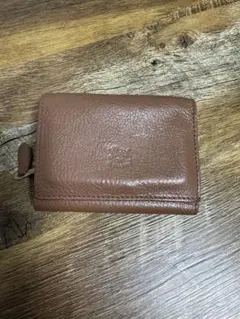 IL BISONTE ブラウンレザー三つ折り財布