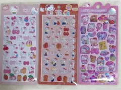 ハローキティ風ぷくぷくシール 3Dシール 3枚セット 海外製品新品
