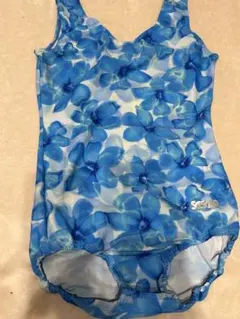 SPEEDO 青色花柄水着