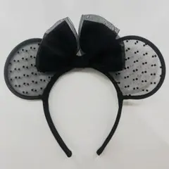 ディズニー　レースドットカチューシャ