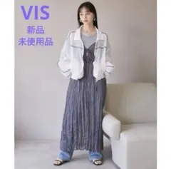 新品未使用品　VIS パイピングダブルジップシアートラックブルゾン ホワイトのサムネイル