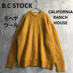 美品ベーセーストック　シャギーニット　モヘヤ　ウール　オレンジブラウン　L　秋冬