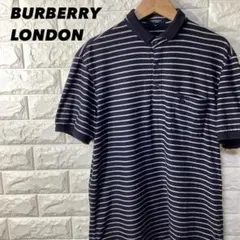 BURBERRY LONDON バーバリーロンドン　ポケット付ボーダーポロシャツ