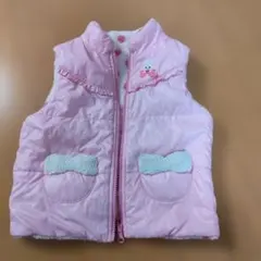 Miki House ピンク ダウンベスト 90サイズ