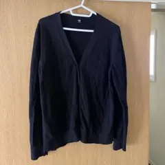UNIQLO ブラック Vネック カーディガン XL