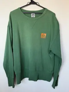 REEF グリーン クルーネック トレーナー