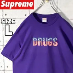 【即完売】シュプリーム☆DRUGSプリントTシャツ美品24AW 希少Lパープル