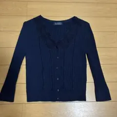 ジャスグリッティー レースカーディガン ネイビー