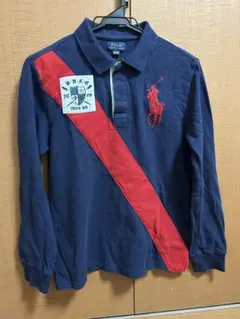 POLO RALPH LAUREN ネイビー 長袖ポロシャツ L（14-16）