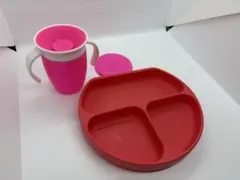 離乳食・食器セット: シリコンプレート・ミラクルカップまとめ売り