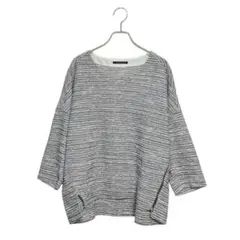 BARNYARDSTORM バンヤードストーム(М)ツイード 七分袖ニット