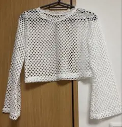 nako 様専用SHEIN ホワイト メッシュ トップス 11Y