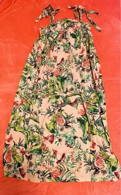 H&M ワンピース 新品 未使用 ドレス ロングスカート ボタニカル ピンク