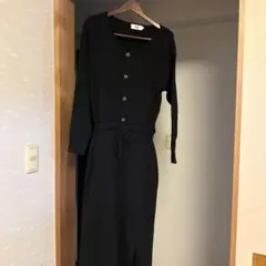 AZUL 黒ロングニットワンピース Mサイズ