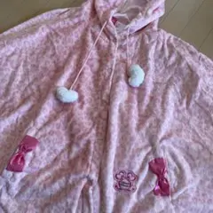 超美品 ミニー ポンチョ ピンク レオパード柄