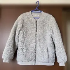Navy ボアジャケット 160サイズ グレーのサムネイル