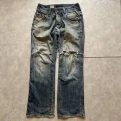 grunge tommy fade flare denim pants y2kのサムネイル