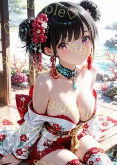 キラキラ　かわいい　AIイラスト　ポスター　A4サイズ　b479