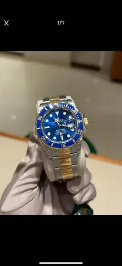 ROLEX 自動巻き 腕時計 青いダイヤル