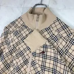 BURBERRY ノバチェック トラックジャケット 38 ベージュ ロゴホースのサムネイル