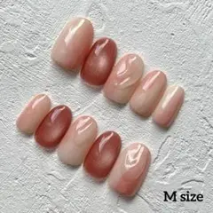 SALE価格 桃ネイル ニュアンス オレンジ イエロー 夏ネイルチップ