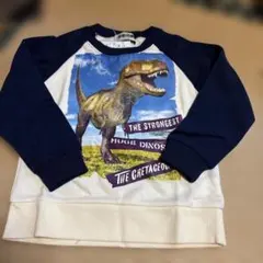 新品　裏起毛　恐竜プリント トレーナー 110cm