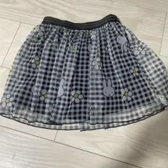 trois lapins チェック柄スカート 100