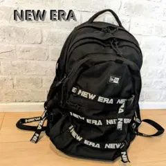 NEW ERA ブラック バックパック リュックブラック　35L ロゴテープ