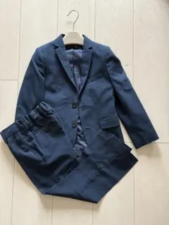 next ネイビー スーツ 120cm 、ラルフローレンストライプシャツ付