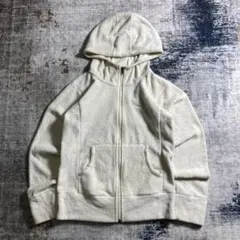00s パタゴニア フリース ジップパーカー ホワイト ロゴ 刺繍 短丈 Y2K