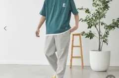 ストライプ柄 イージーパンツ