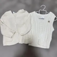 Gap baby 6-12months アイボリー カーディガン ベスト セット
