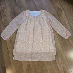 チュニック　ワンピース　小花柄　ピンク　Mサイズ　 レディース　a.v.v