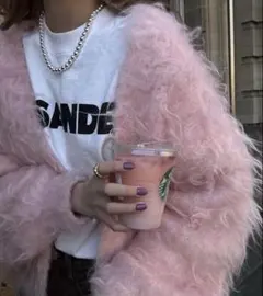 the toe シャギーカーディガン　ピンク