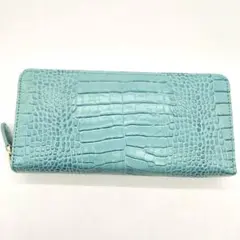 未使用品　クロコ型押し　長財布のサムネイル