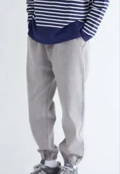 coca デニム ジョガーパンツ ウォッシュデニム XL グレー