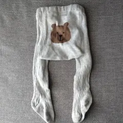 babyGAP ニットタイツ グレー くまさん