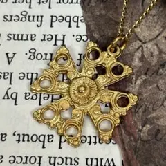 80s ヴィンテージ ケルトクロス ネックレス アイアンクロス 十字架 ゴールド