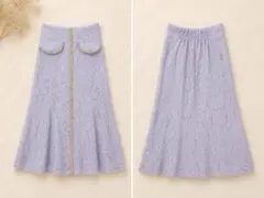 【31 Sons de mode】総レース フレアスカート ラベンダー